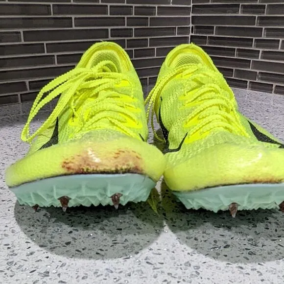 Nike Zoom Superfly Elite 2 track shoes neon yellow Olympics Paris mens size 11.5