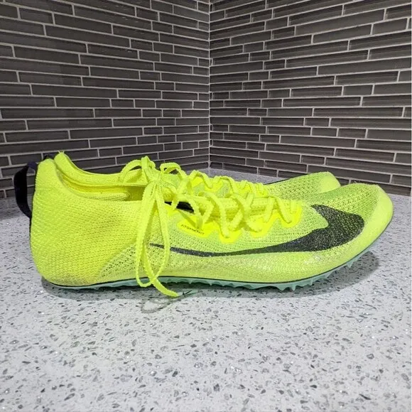 Nike Zoom Superfly Elite 2 track shoes neon yellow Olympics Paris mens size 11.5