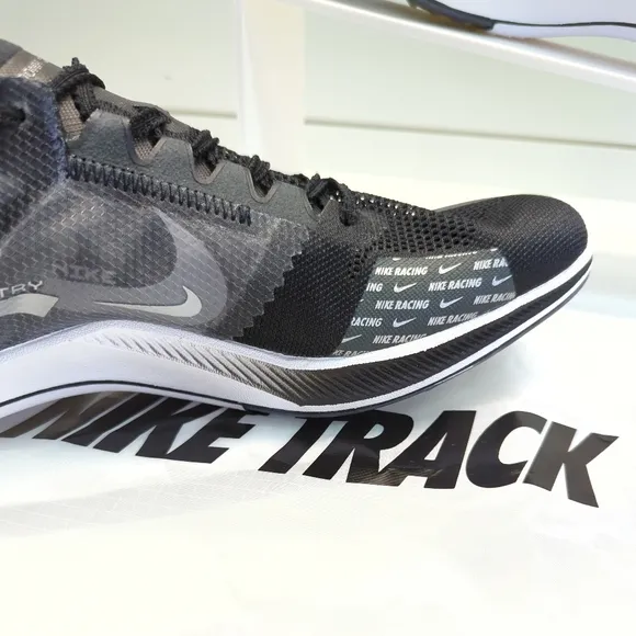 Nike ZoomX DragonFly Black Metallic Silver Track Field Distance Cross Shoes sz 9