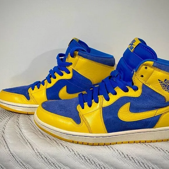 NIKE AIR JORDAN 1 RETRO HIGH RARE OG LANEY MENS BASKETBALL SHOES - MENS SZ 9