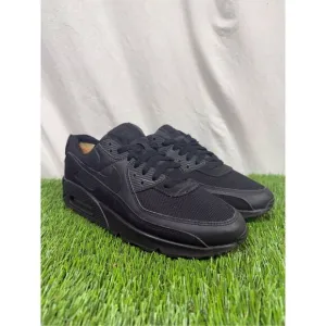 Nike Air Max 90 Men's Size 10 US CN8490-003 Triple Black Lace Up Athletic Shoes