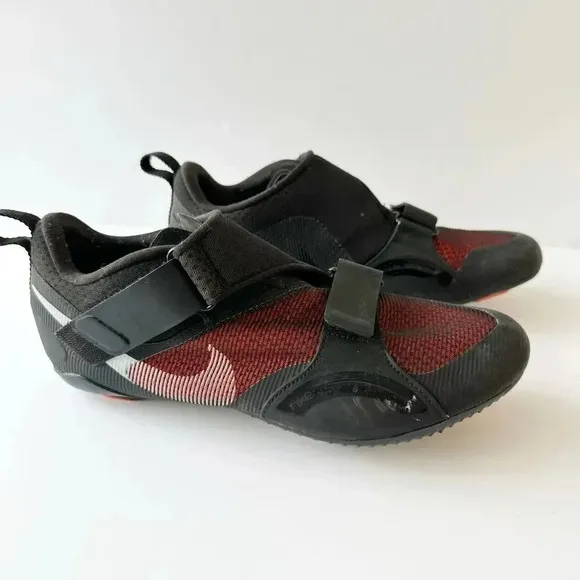 NIKE Superrep Cycling Shoes Womens Size 11.5 With Cleats Black Orange Peleton