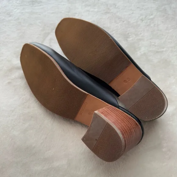 Nisolo All-Day Heeled Leather Mule Shoes Black Brown Women 9.5