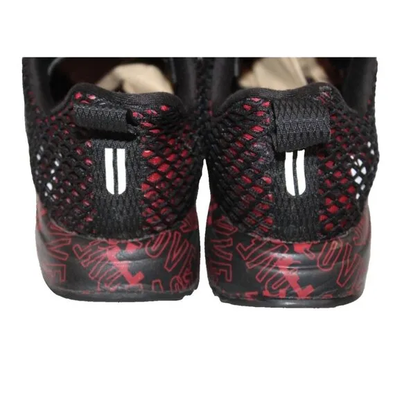 NoBull All Day Knit Men 7.5 Women 9 Black and Red All Love Running Comfort Shoes