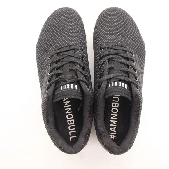 NoBull Black Super Fabric Men's 7 W 8.5 Trainer Workout Shoes CrossFit Athletic