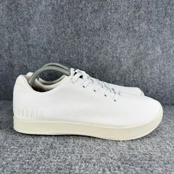 Nobull Canvas Trainer Mens 9.5 White Shoes Athletic Crossfit TrainingSneakers