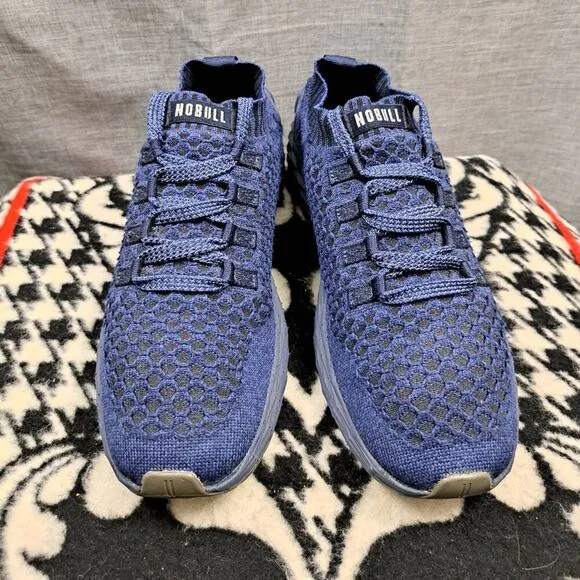 NOBULL Mens Reflective Knit Shoes  Men Sz 9 / Women 10.5 Running Sneakers