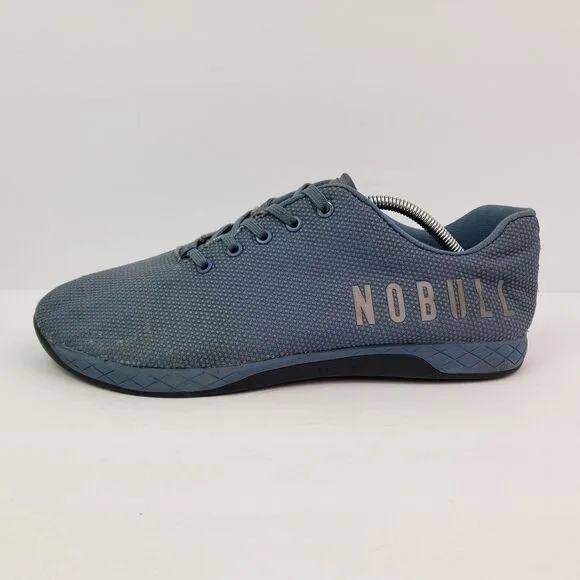 NoBull Mens Size 12.5 Light Blue SuperFabric Athletic CrossFit Trainer Shoes