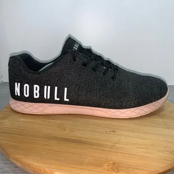 NoBull Men’s Size 13 Project I Heather Trainer Shoes Black Heather Dusty Rose