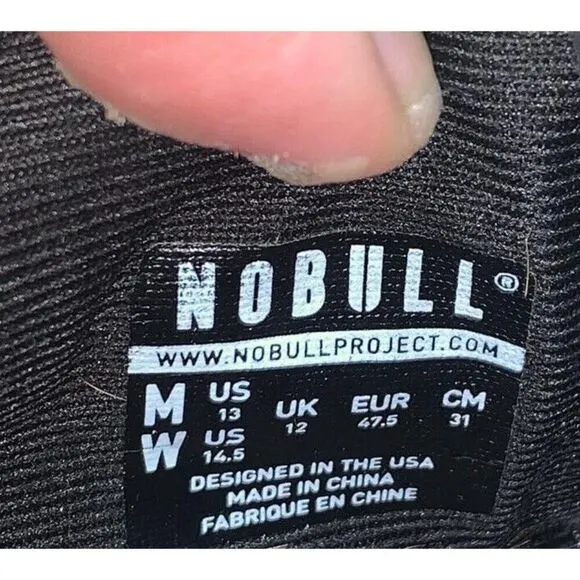 NoBull Men’s Size 13 Project I Heather Trainer Shoes Black Heather Dusty Rose