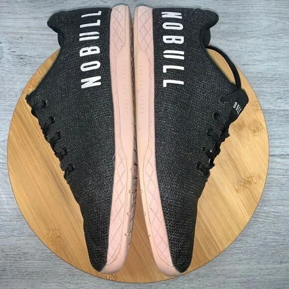 NoBull Men’s Size 13 Project I Heather Trainer Shoes Black Heather Dusty Rose