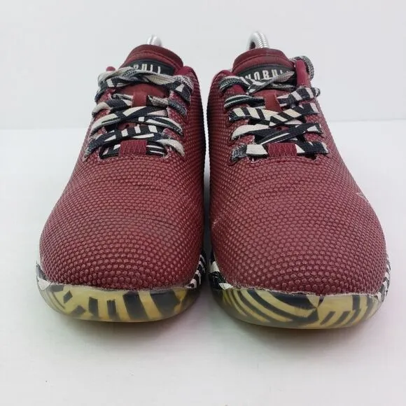 Nobull Mens Sz 7 Womens Sz 8.5 Red Cabernet Zebra Crossfit Trainer Sneaker Shoes
