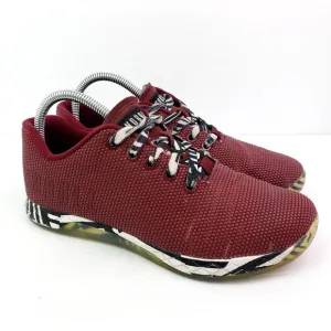 Nobull Mens Sz 7 Womens Sz 8.5 Red Cabernet Zebra Crossfit Trainer Sneaker Shoes