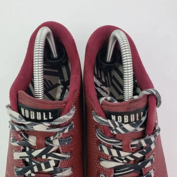 Nobull Mens Sz 7 Womens Sz 8.5 Red Cabernet Zebra Crossfit Trainer Sneaker Shoes