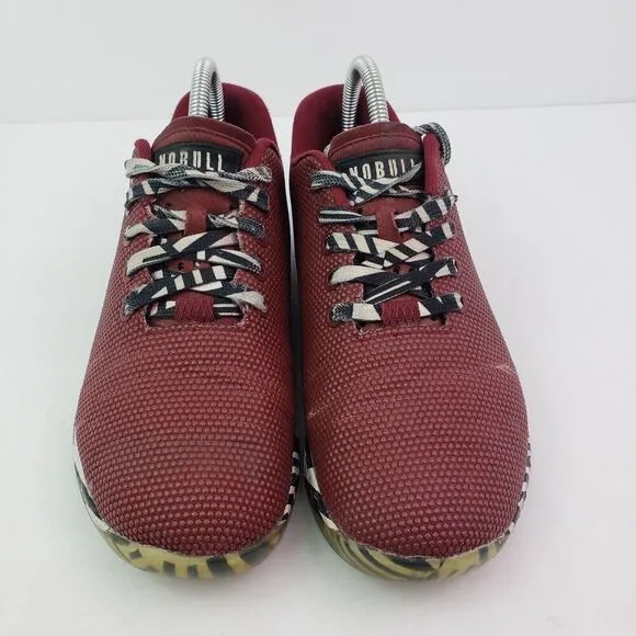 Nobull Mens Sz 7 Womens Sz 8.5 Red Cabernet Zebra Crossfit Trainer Sneaker Shoes