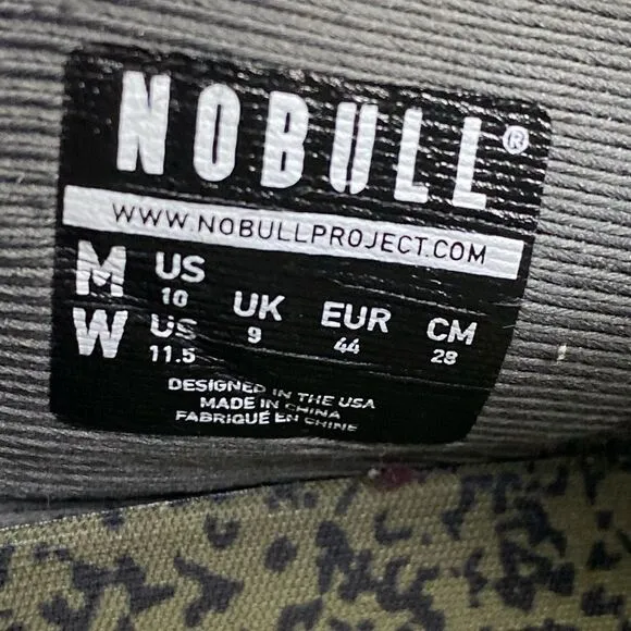 NoBull No Bull Super Fabric CrossFit Trainer Athletic sneaker shoes mens size 10