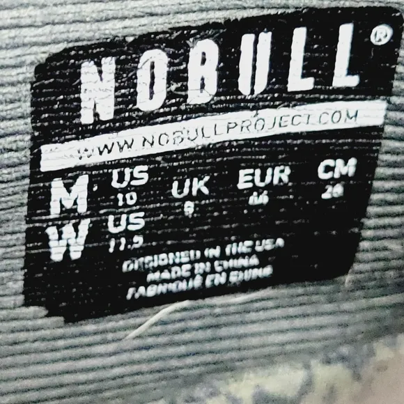 Nobull Shoes Gray Outwork Crossfit Trainers Superfabric Size M 10 W 11.5