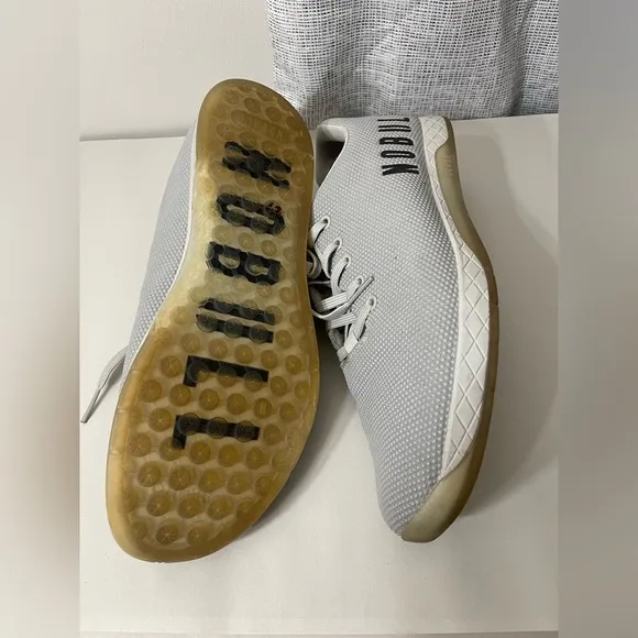 NoBull Super Fabric Crossfit Trainer Light Gray Shoes Sneakers Men 13 Gum Soles