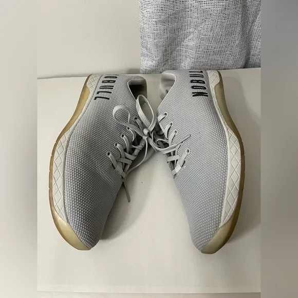 NoBull Super Fabric Crossfit Trainer Light Gray Shoes Sneakers Men 13 Gum Soles