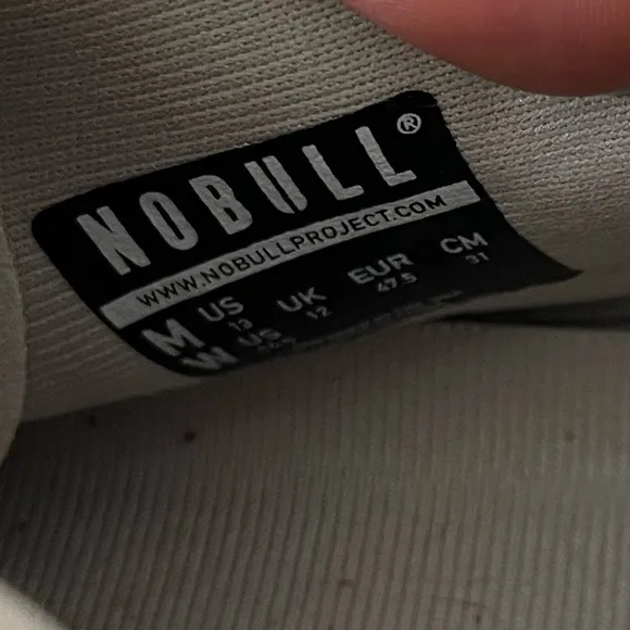 NoBull Super Fabric Crossfit Trainer Light Gray Shoes Sneakers Men 13 Gum Soles