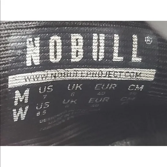 NOBULL SuperFabric Crossfit Trainer Shoes Black Mens 7 Womens 8.5