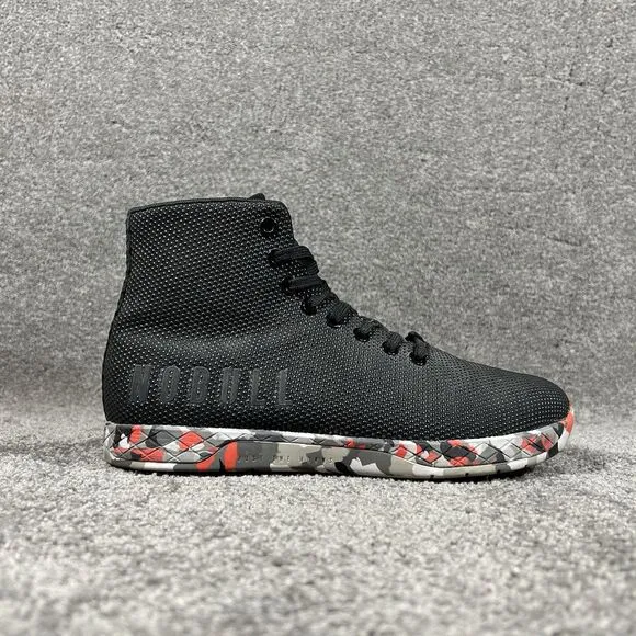 NoBull SuperFabric High-Top Black Red Trainers CrossFit Shoes Men’s 7.5 Womens 9