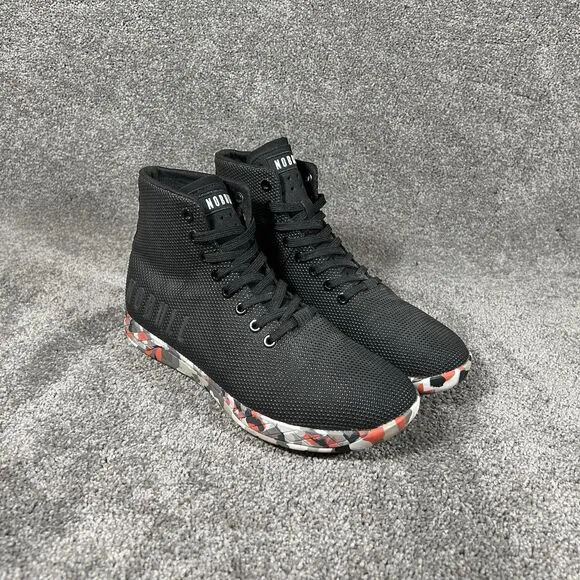 NoBull SuperFabric High-Top Black Red Trainers CrossFit Shoes Men’s 7.5 Womens 9
