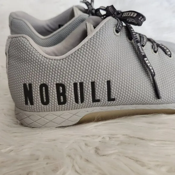 Nobull Superfabric Trainers Crossfit Workout‎ Shoes Men's 14 US Gray Logo Lace