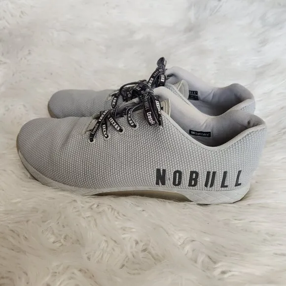 Nobull Superfabric Trainers Crossfit Workout‎ Shoes Men's 14 US Gray Logo Lace