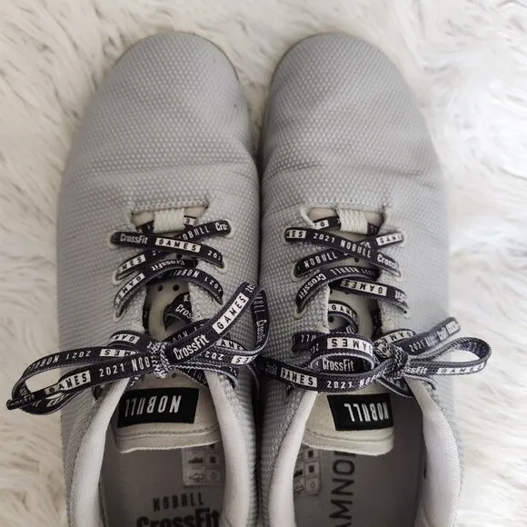 Nobull Superfabric Trainers Crossfit Workout‎ Shoes Men's 14 US Gray Logo Lace