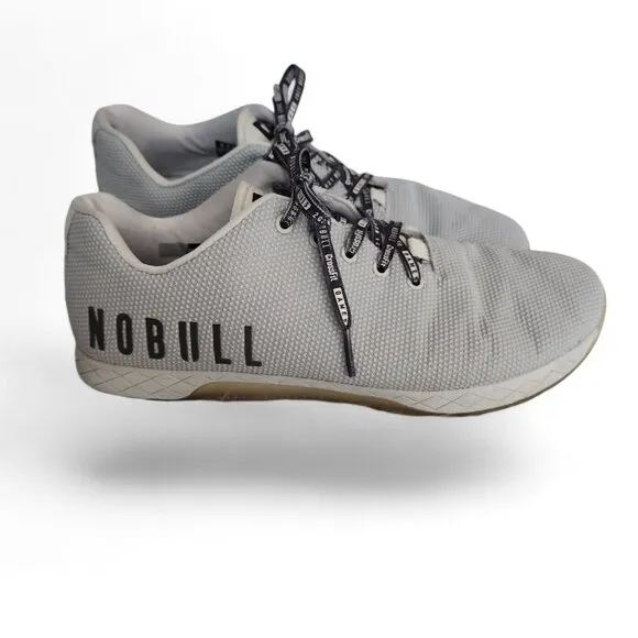 Nobull Superfabric Trainers Crossfit Workout‎ Shoes Men's 14 US Gray Logo Lace