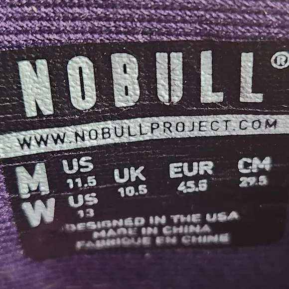 NoBull Tie-Dye Men's Sz 11.5 Dark Purple Camo Trainer CrossFit Gym Low Top Shoes