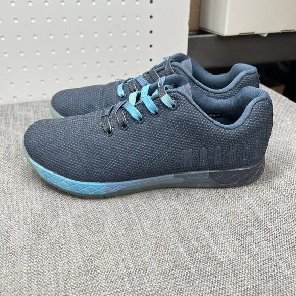 Nobull Trainer CrossFit Shoes Lace Up Athletic Sneakers Blue Gray Mens Sz 9