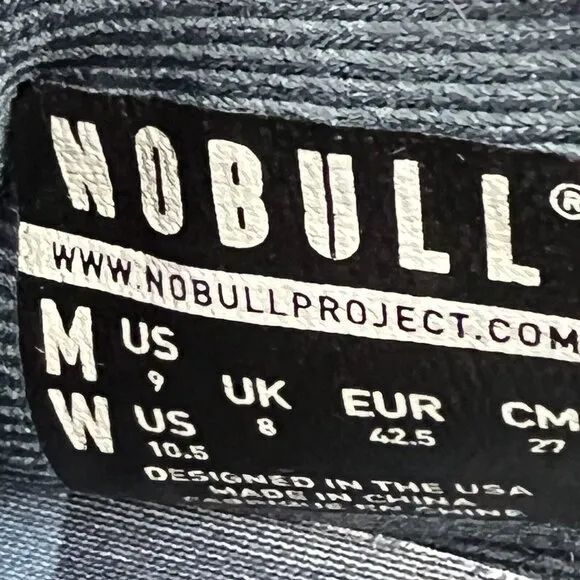 Nobull Trainer CrossFit Shoes Lace Up Athletic Sneakers Blue Gray Mens Sz 9