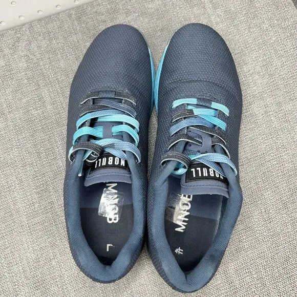 Nobull Trainer CrossFit Shoes Lace Up Athletic Sneakers Blue Gray Mens Sz 9