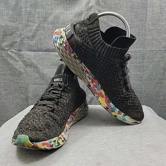 Nobull Wild Aspire Knit Black Rainbow Crossfit Shoes Men's Size 12.5