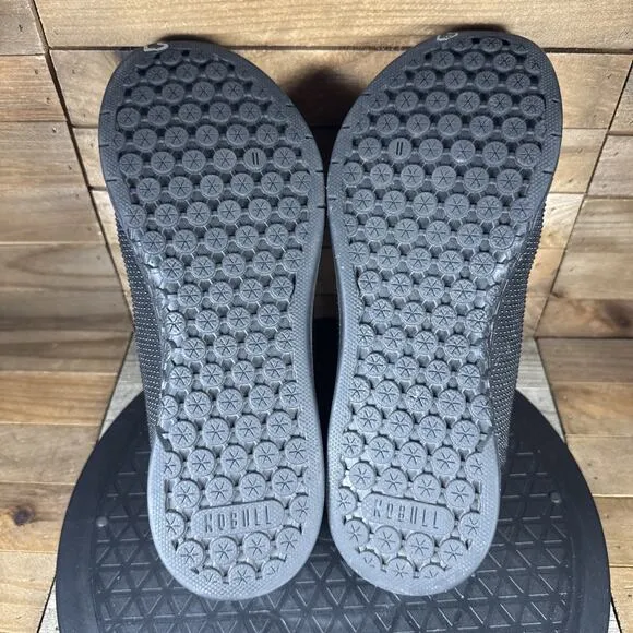 NoBull Womens Size 8.5 Sneakers Triple Black Trainers Shoes Lace Up EUC Crossfit