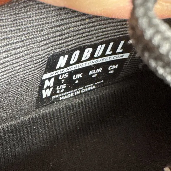 NoBull Womens Size 8.5 Sneakers Triple Black Trainers Shoes Lace Up EUC Crossfit