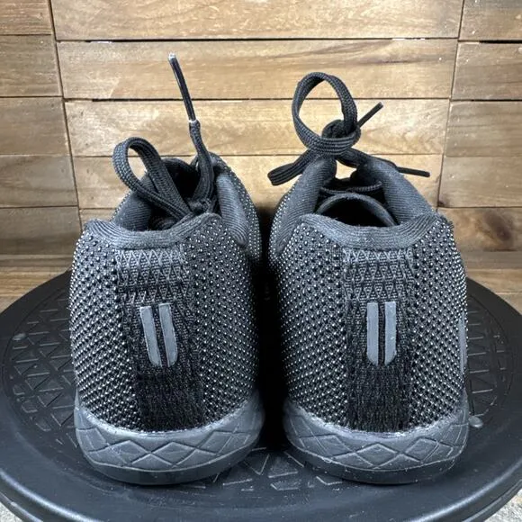 NoBull Womens Size 8.5 Sneakers Triple Black Trainers Shoes Lace Up EUC Crossfit