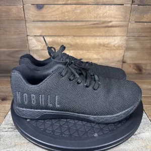 NoBull Womens Size 8.5 Sneakers Triple Black Trainers Shoes Lace Up EUC Crossfit