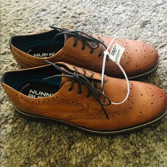 Nunn Bush Oakdale Wingtip Oxford Cognac Shoes 9M