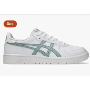 NWOB ASICS Japan S Women's Sneakers Shoes Size 7 EU 38 White/Ocean Haze Leather