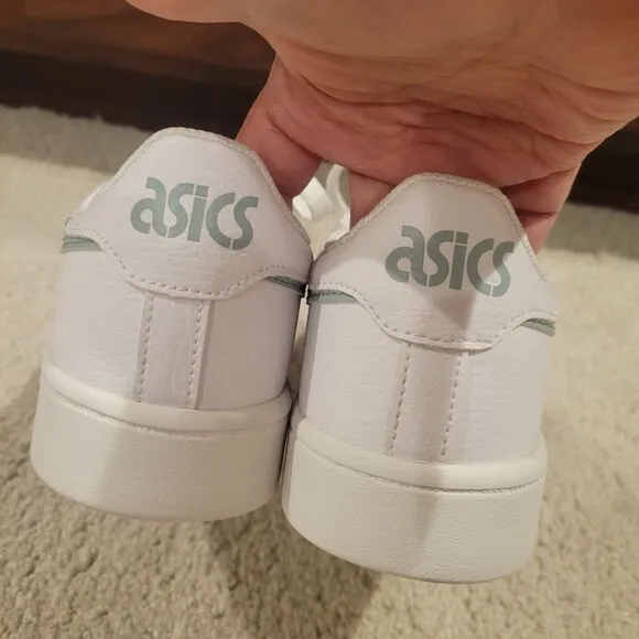 NWOB ASICS Japan S Women's Sneakers Shoes Size 7 EU 38 White/Ocean Haze Leather