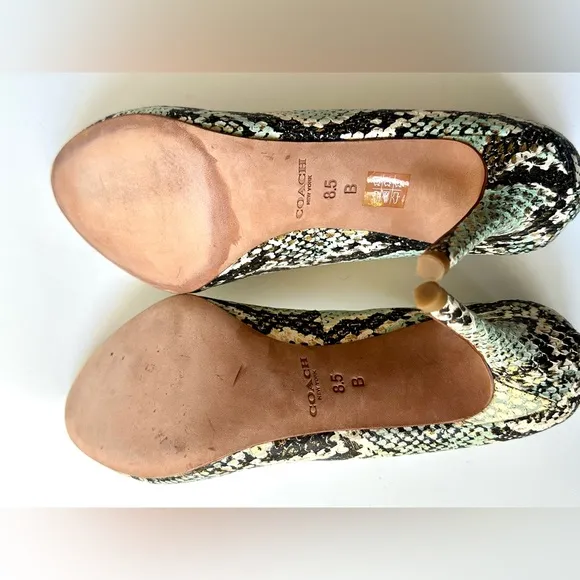 NWOB Coach Snakeskin Pumps, size 8.5