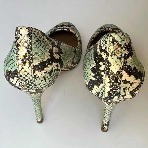 NWOB Coach Snakeskin Pumps, size 8.5