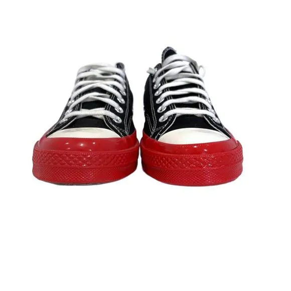 NWOT Comme des Garçons Play x Converse Black/Red Sneakers SZ11