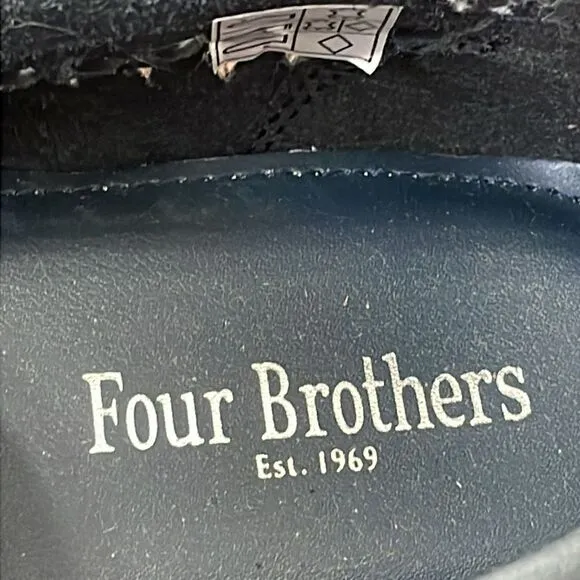 NWOT Four Brothers Woven Navy Moccasin Shoes Loafer Size 12 Mens