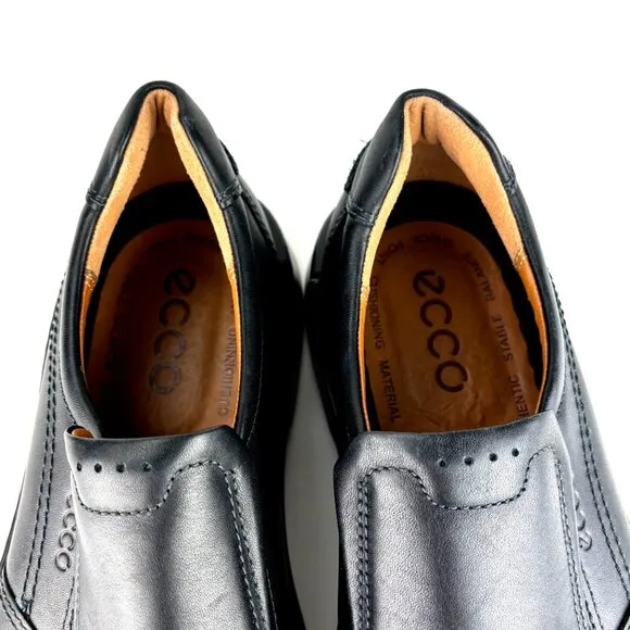 NWOT Men's ECCO Helsinki 2 Leather Slip-On Dress Shoes - Black EU 45/US 11-11.5