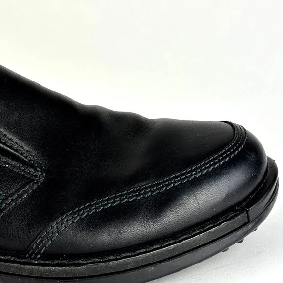 NWOT Men's ECCO Helsinki 2 Leather Slip-On Dress Shoes - Black EU 45/US 11-11.5