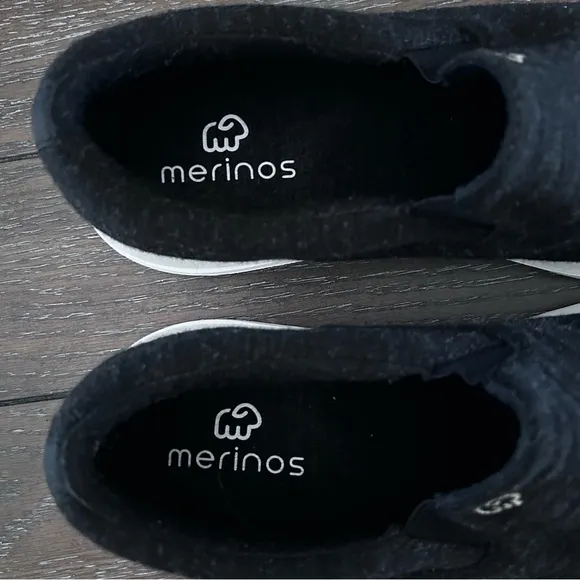NWOT Merinos Mens Slip-Ons Loafers Black Merino Wool Lightweight | Size 11